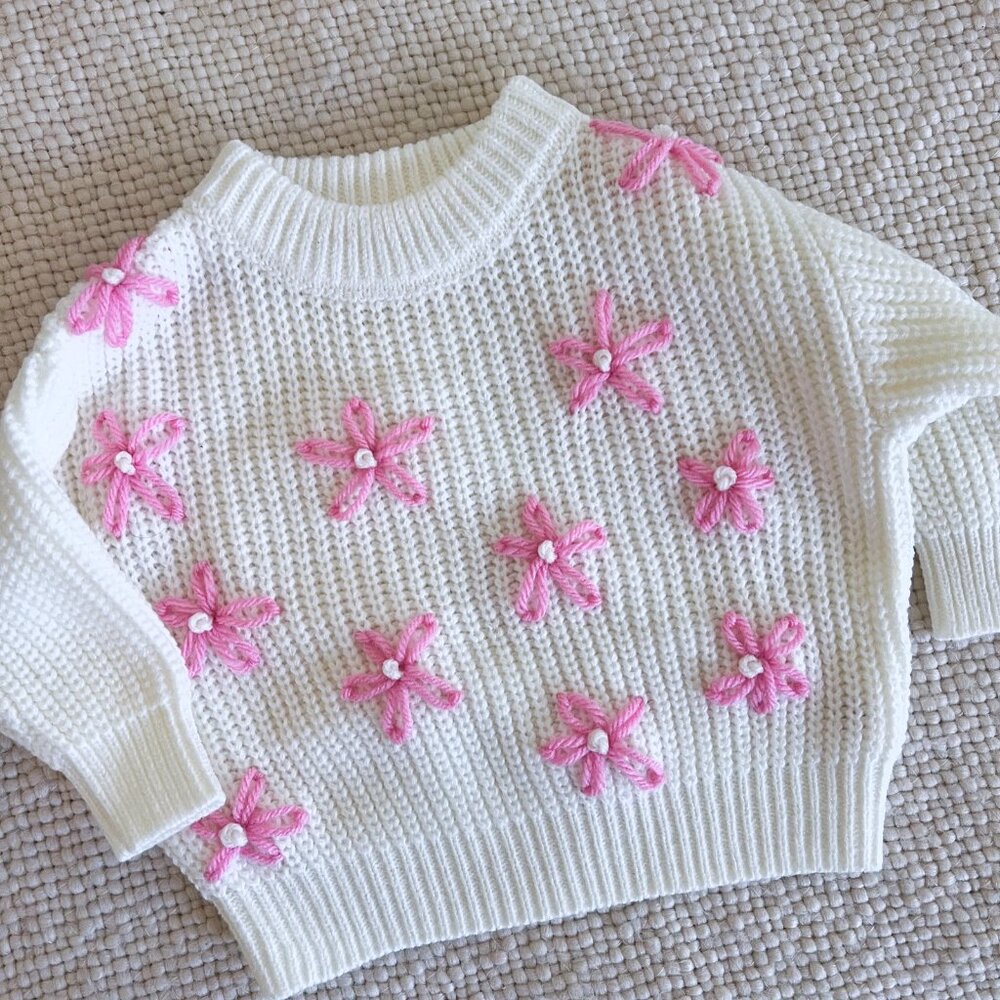 Hand Embroidered Baby Sweater